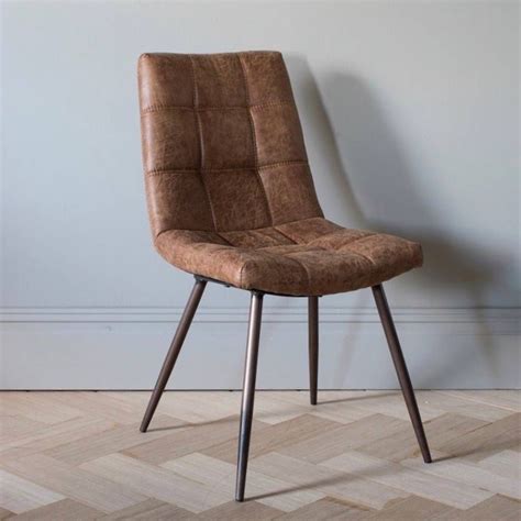 Dixie Brown Faux Leather Chair By The Forest & Co | Brown leather ...