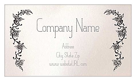 Print Custom Business Cards with our Flower Border Template