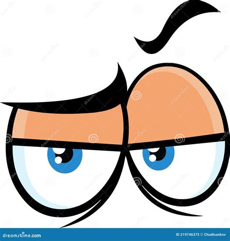 Insecure Cartoon Funny Eyes Stock Vector - Illustration of icon, design: 219746375