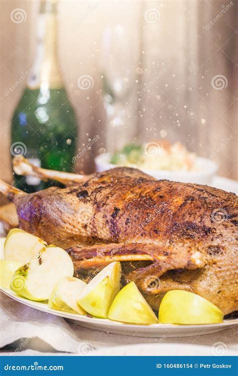 Christmas roast duck stock photo. Image of festive, delicious - 160486154