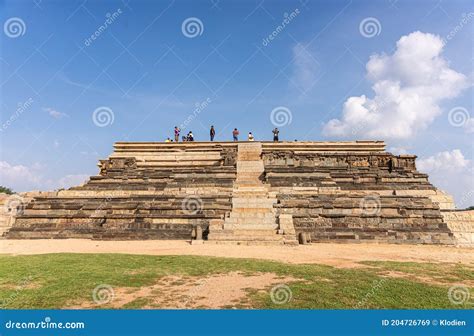 Platform Of Mahanavami Dibba In Hampi, India Editorial Image ...