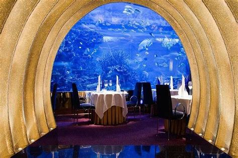 Al Mahara Aquarium Restaurant Burj Al Arab Dubai - Aquarium Views