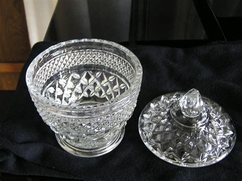 Vintage Glass Sugar Bowl With Lid by artsycreationsgalore on Etsy