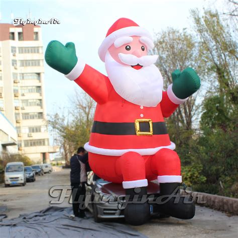 Large Red Inflatable Christmas Santa Claus Balloon Sitting Style For ...