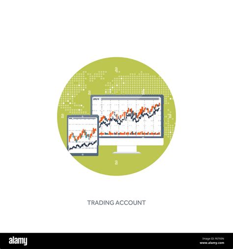 Vector illustration. Flat background. Market trade. Trading platform ...