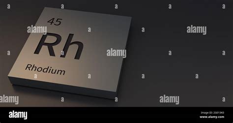 Rhodium elements on periodic table 3d illustration Stock Photo - Alamy