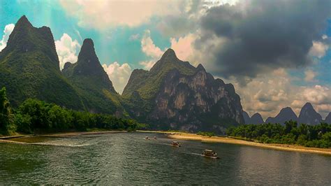 Li River Lovely View Guangxi Zhuang China HD Desktop Wallpaper Image ...