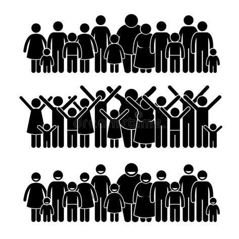 Group of People Standing Community Cliparts. A set of human pictogram representi , #Ad, # ...