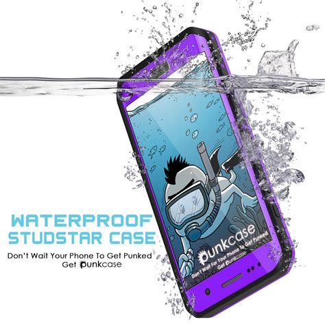 Galaxy S7 EDGE Waterproof Case PunkCase StudStar Purple Thin 6.6ft ...