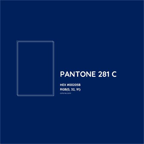 About PANTONE 281 C Color - Color codes, similar colors and paints - colorxs.com