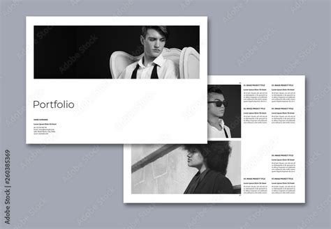 Minimalist Portfolio Layout Stock Template | Adobe Stock