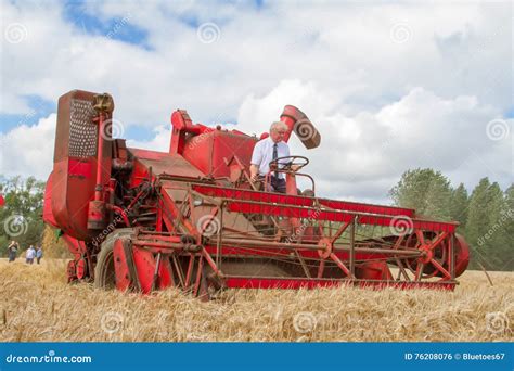 A Old Vintage Massey Harris Combine Harvesters Editorial Image | CartoonDealer.com #76207422