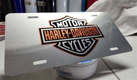 Harley Davidson Aluminum Polished Finished Bar Shield License Plate ...