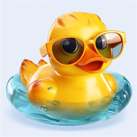 Premium AI Image | a duck wearing sunglasses that says duck on it