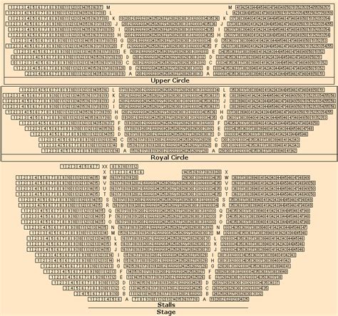 London Palladium Theatre Seating Plan