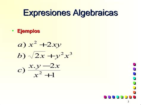 Expresiones algebraicas