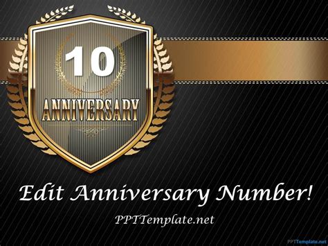 Free Dark Anniversary PowerPoint Template