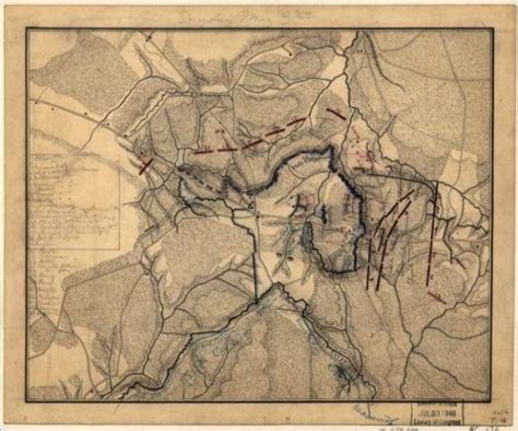 1863 Map| Sunday, May 3rd : Map of the battle of Chancellorsville| Cha ...