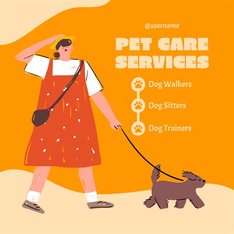 Pet Care Services Online Instagram Post Template - VistaCreate