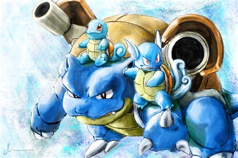 Squirtle Wartortle Blastoise Pokemon Poster Print - Etsy