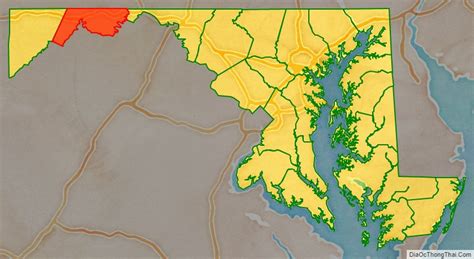 Map of Allegany County, Maryland - Thong Thai Real