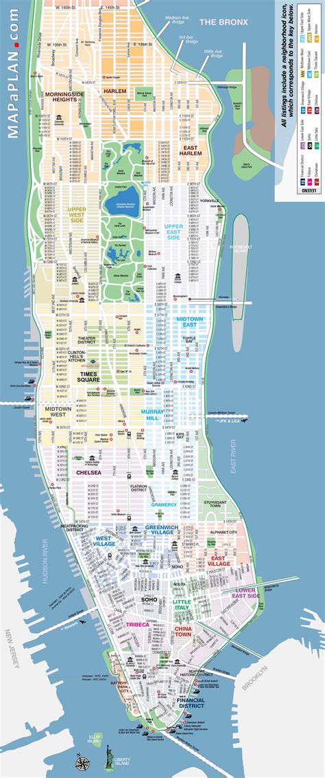 Tourist Map of Manhattan