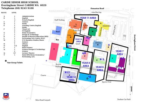 School Map and Timetable - Carine Senior High School