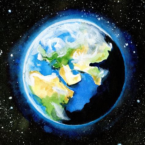 Watercolor Earth | Watercolor artist, Watercolor, Artist