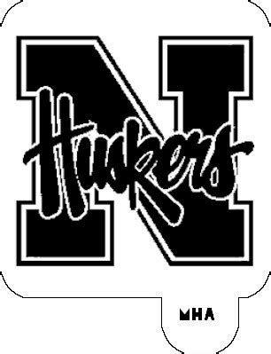 MR. HAIR ART STENCIL - NEBRASKA HUSKERS LOGO-MHA 565