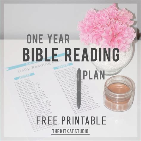 The Kitkat Studio: Free Printable // One Year Bible Reading Plan