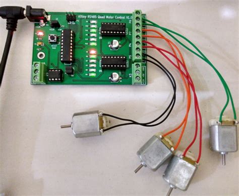 atmel-avr-attiny-controlling-4-dc-motors - Electronics-Lab.com