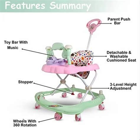 50 cm Plastic Pink Baby Walker, 8, nbkjnmfy45 at Rs 1700/piece in Chennai | ID: 2850590875712