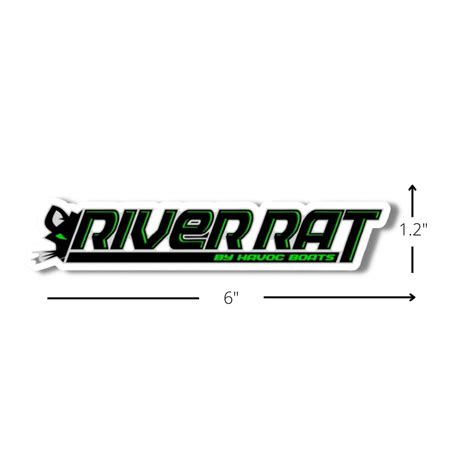 River Rat Logo Sticker - 6"