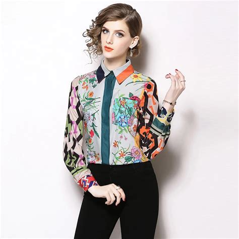 2019 Runway Designer Tops High Quality Women Fashion Retro Vintage ...