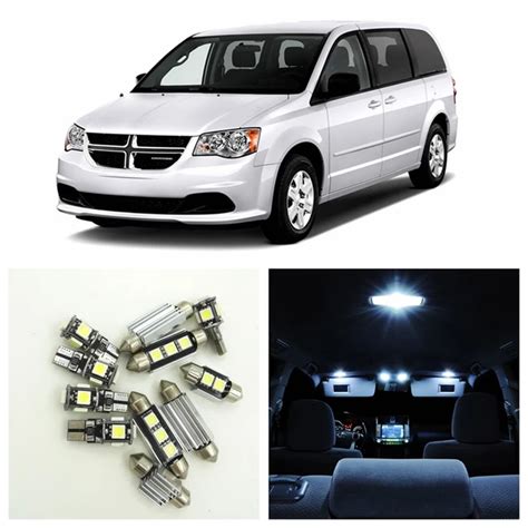 14pcs Canbus White Car LED Light Bulbs Interior Package Kit For 2008 2015 Dodge Grand Caravan ...