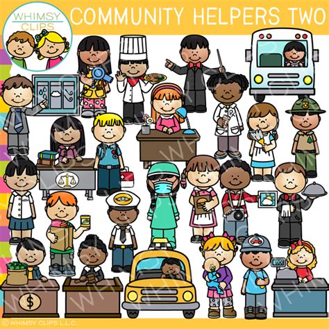 Community Helpers Clip Art , Images & Illustrations | Whimsy Clips