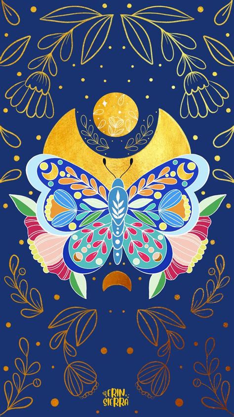 Butterfly Moon Wallpaper | Wallpaper, Butterfly, Bullet journal