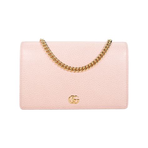 Gucci Interlocking Wallet On Chain Pink - Luxury In Reach