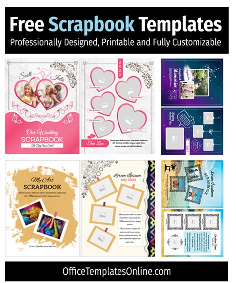 4+ Free Scrapbook Templates for MS Word - Customizable