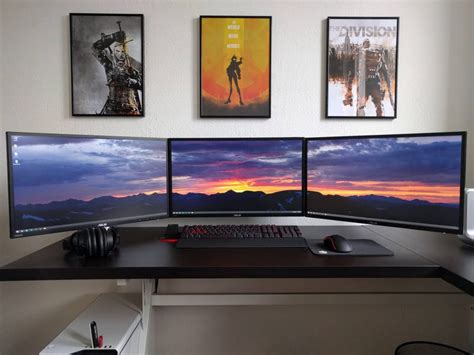 The Gamer's Triple Monitor Workspace