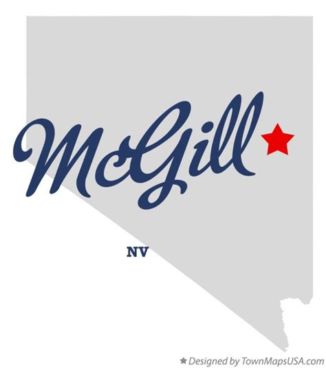 Map of McGill, NV, Nevada