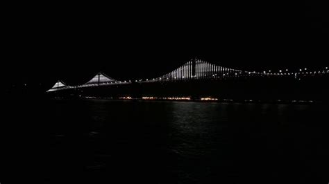 San Francisco Bay Bridge Light Show at night. November 2017. - YouTube