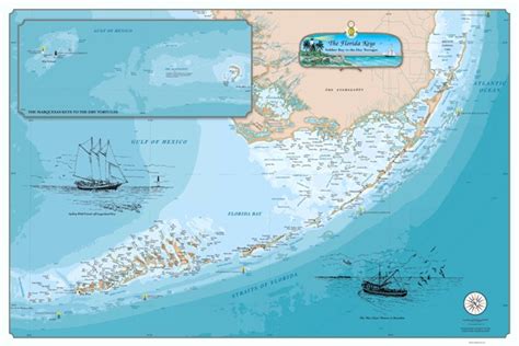 All Three Florida Keys Charts - Nautical Art Print Map | eBay