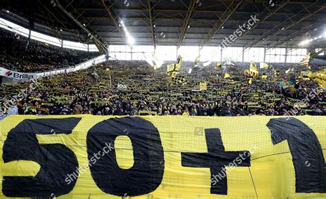 Fans Borussia Dortmund Demonstrate Continued Existence Editorial Stock ...