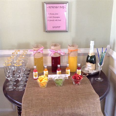 Mimosa Bar! Mimosa Bar, Bar Cart, Table Decorations, Diy, Home Decor, Decoration Home, Bricolage ...