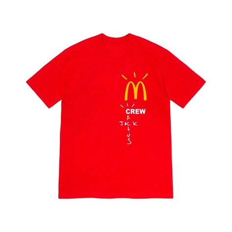 Travis Scott X McDonalds Crew Tshirt - Red - Official Travis Scott ...