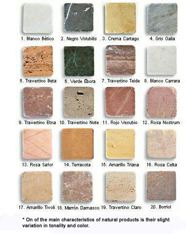 NATURAL MARBLE COLOR CHART