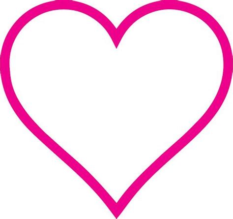 Heart Outline | Heart outline, Heart shapes template, Letter stencils ...