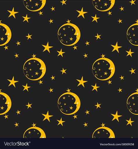 Clip Art & Image Files Moon Seamless Pattern Digital File Drip Moon ...