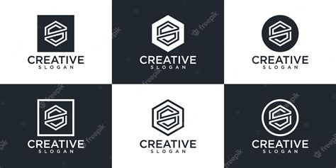 Premium Vector | Set of creative monogram logo design